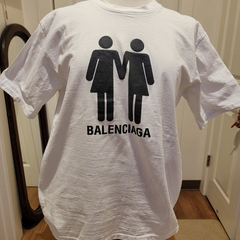 Balenciaga Pride Flags Tee Shirt  Pride 2022 Size Lg White Tee Unisex  tee
